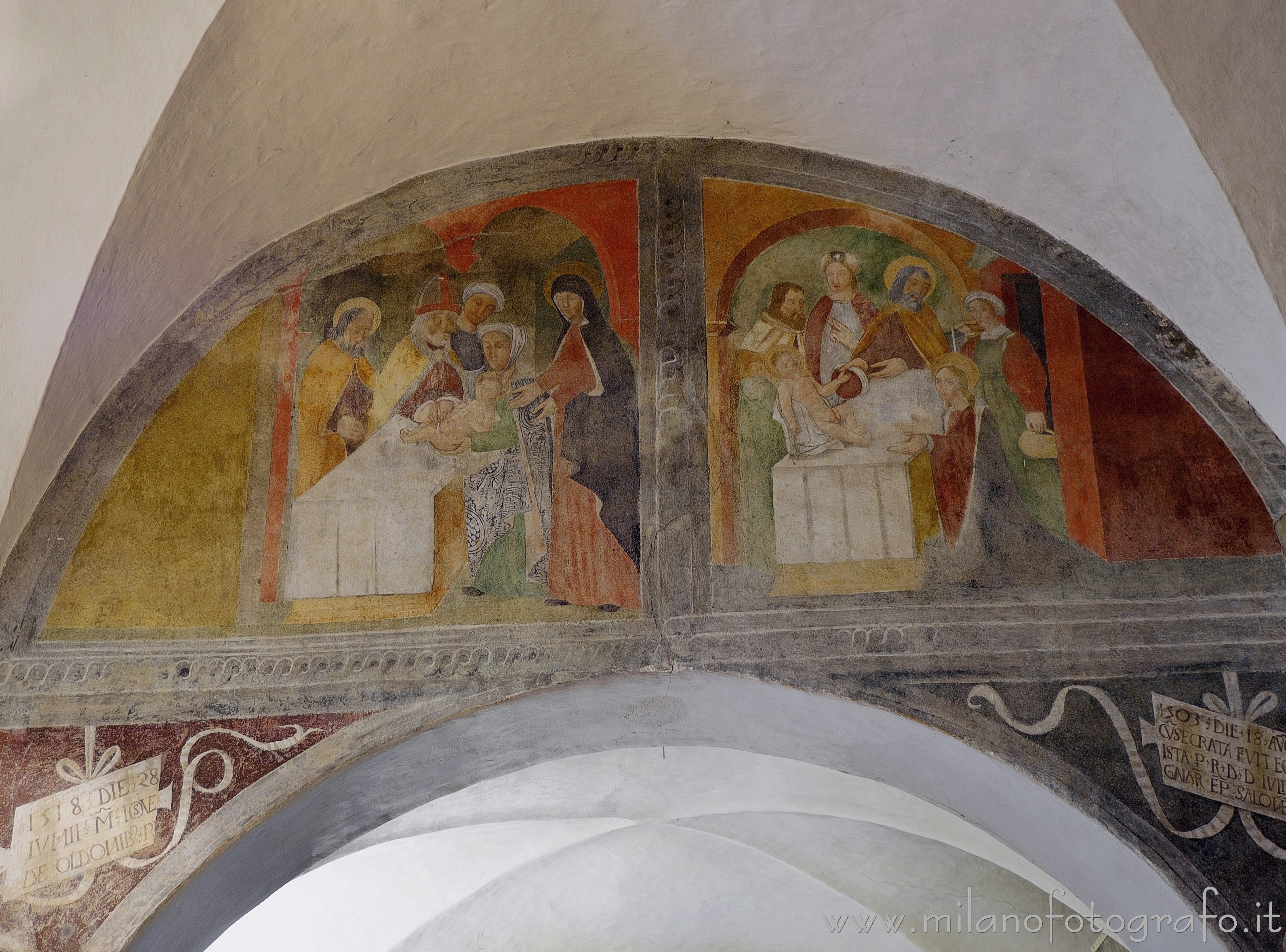 Verrone (Biella, Italy) - Left arch at the head of the central nave of the St. Lawrence Church - Full resolution picture